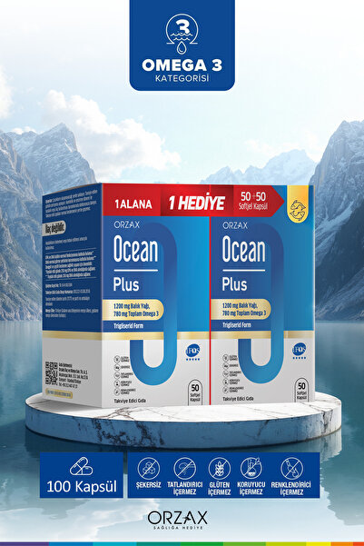 Orzax Ocean Plus 1200 mg 50+50 Softjel Kapsül - 1 Alana 1 Hediye