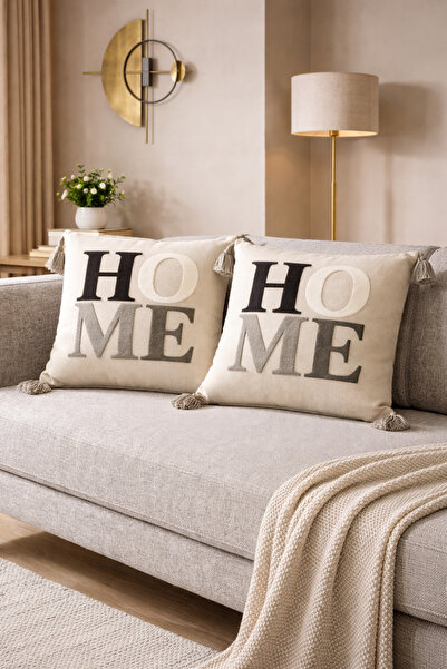 Mariesse Home 2-Piece Punch Embroidered Living Room Balcony Bohemian Throw Pi...