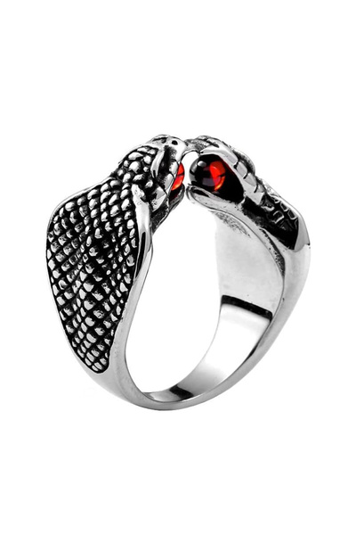 EFAYN.RO Snake ring, cobra twin head model, universal size, adjustable, unise...