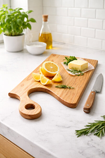 BOZKURT CNC Wooden Cutting and Presentation Board Curved Stylish