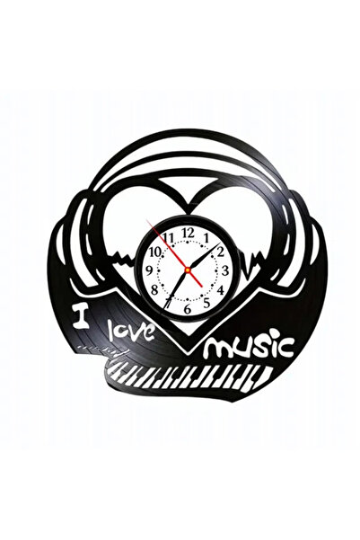 OEM I LOVE MUSIC Wall Clock