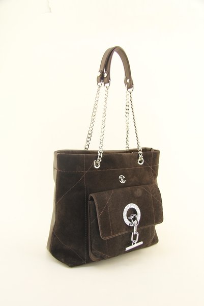 QUB CLUB Women's Genuine Suede Leather Chain Strap Shoulder Bag Bag