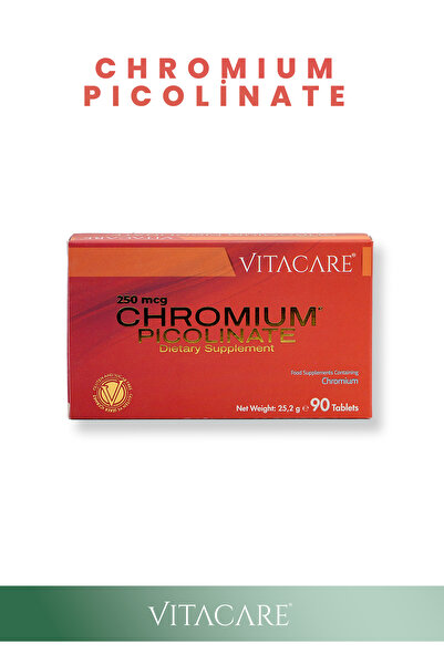 Vitacare Chromium Picolinate 200 mcg 90 Tablet, Krom Takviyesi, Metabolizma &...