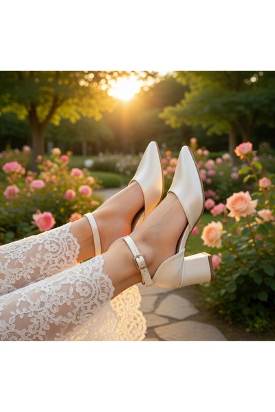 Demashoes Bride 5 cm Block Heel Special Day Wedding Bridal Shoes