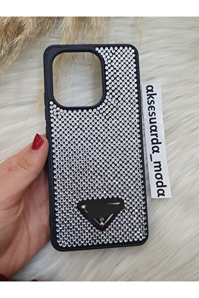 ZB Aksesuarda Moda Redmi Note 13 4g Compatible Luxury Full Stone Branded Case