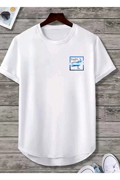 SUNFREE Be Yourself Printed Oval Skirt Cotton Piece Summer Unisex Tshirt