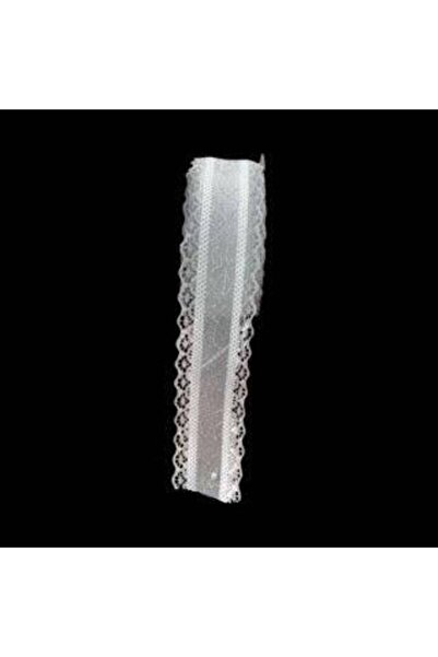 OEM Set 3 role Panglica Organza Alb Filigran Argintiu Si Dantela Margini 3,8c...