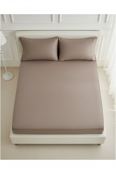 YAZICI 180X200 King Size Fitted Sheet Set with Pillow Covers and Cotton Soft ...