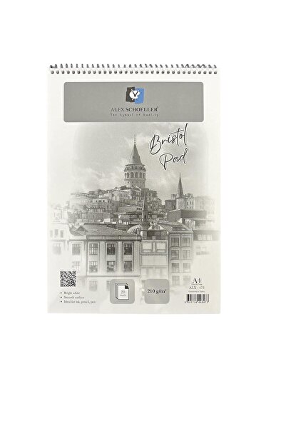 Schoellershammer A4 210 Gr Spiral Bristol Pad 20 Yp. Alx473