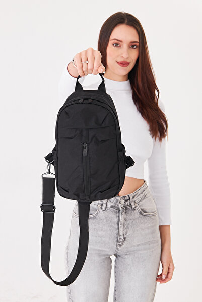 Su İtici Kumaş Çapraz Askılı Omuz ve Bel Çantası Unisex Günlük Kullanım Çanta