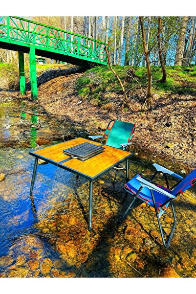 SOFT Mangallı Masa Kamp masası Ocak başı mangal masa