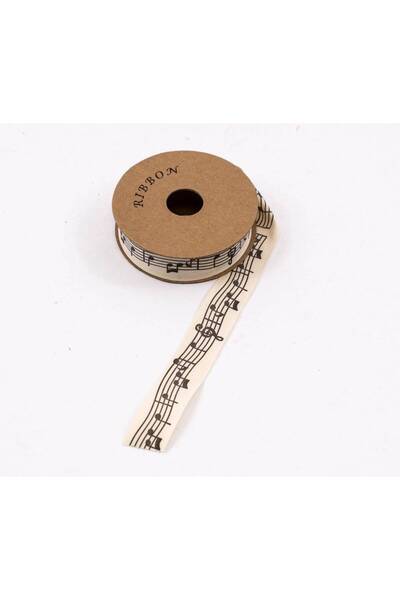 OEM Panglica Din Bumbac Cu Note Muzicale 2cm-18m