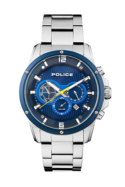 Police ساعة كوارتز رجالية، شاشة عرض متعددة الأقراص وسوار من الفولاذ المقاوم ل...