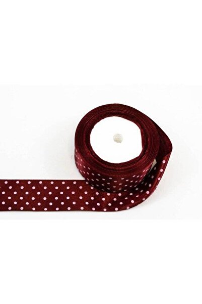 OEM Set of 3 rolls of Satin Ribbon with 6 dots 4 cm/22m Grena