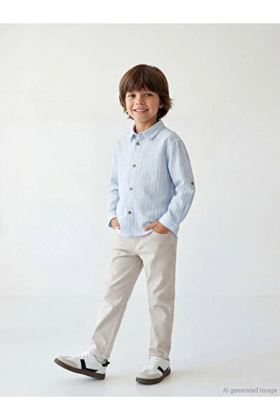 LC Waikiki Lcw Kids Beige Baggy Fit Boys' Trousers