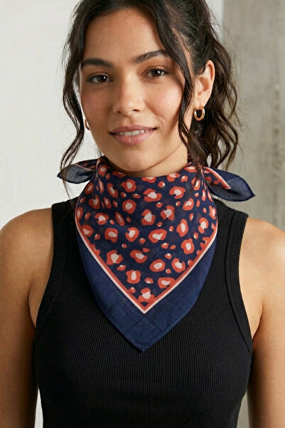 PETEK AKSESUAR Leopard Printed Pack Satin P Cotton U Bandana