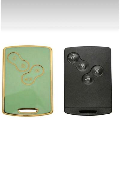 ÖZEN KEYS Megane Ii Clio Auto Key Remote Case Green Gold (for Keyless Operation)