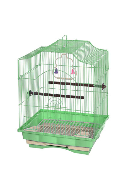 Ropet Square Cage 43 x 35 x 28 cm, for exotic birds, Green