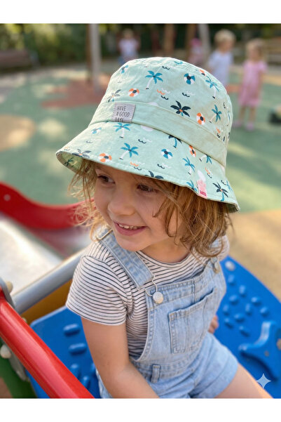 PIECE SIGNATURE 100% قطن، قبعة دلو بامبي مطبوع للبنات (مقاس 52) (4-8 سنوات)