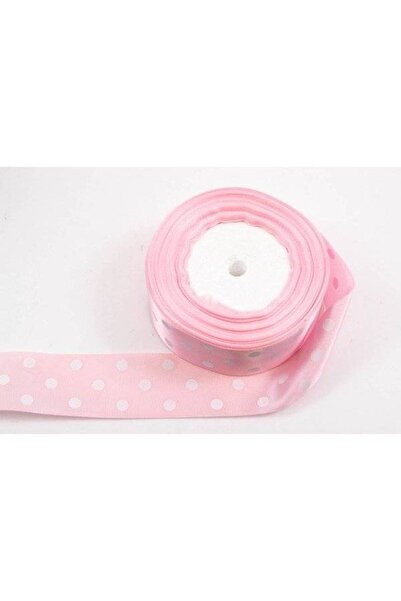 OEM Set of 3 rolls of satin ribbon with 3 dots 4 cm/22 m light pink