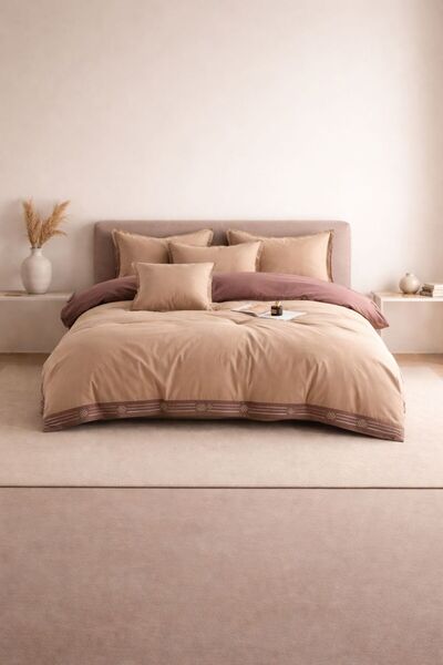 Velmora Home VELMORA DUAL - Premium Cotton Duvet Cover Set , Reversible, 6 Pi...
