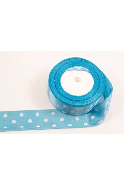 OEM Satin Ribbon With 3 Polka Dots 4 Cm/22m Dark Blue