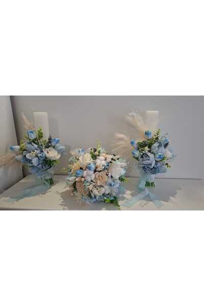FLORİ Bridal bouquet and wedding candles
