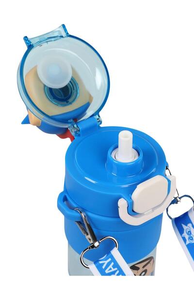 Vagonlife قارورة كرايون شين تشان تريتان مع شفاطة 650 مل - أزرق قياسي