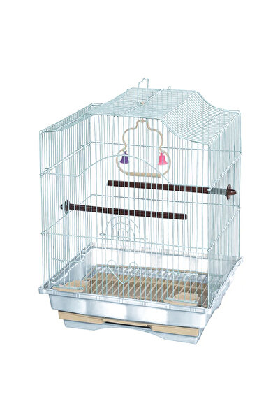 Ropet Square Cage 43 x 35 x 28 cm, for exotic birds, White