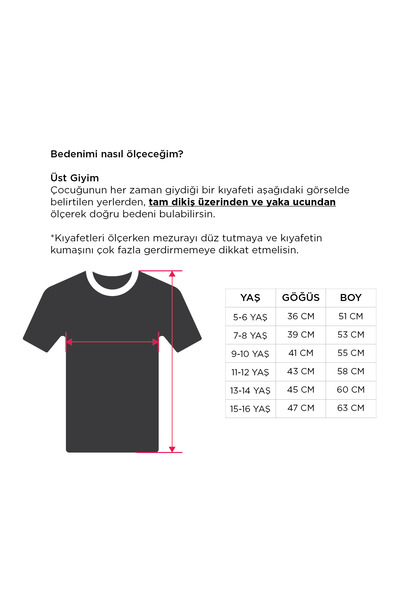 kinderos Unisex Çocuk Bisiklet Yaka Türk Bayrak Baskılı Kısa Kollu Tişört
