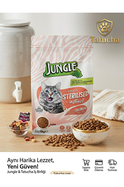 Jungle | Sterilised Instinct Somonlu Kısır Kedi Maması - Taze İçerik & Yüksek...