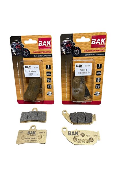MOTORKİT MK BAK SEMİ SİNTERLİ ÖN BALATA + ARKA BALATA TAKIMI CF MOTO SR 250 /...