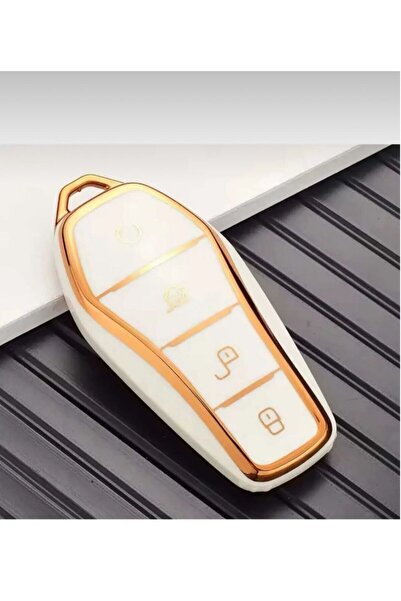 ÖZEN KEYS Byd Atto 3 and Seal U Smart Nano Key Protection Case White Gold Color