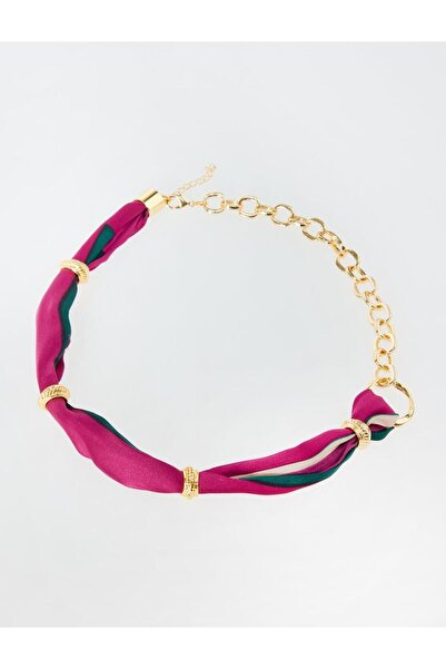 Jimmy Key Karışık Metal Figürlü Zincirli Eşarp Kolye