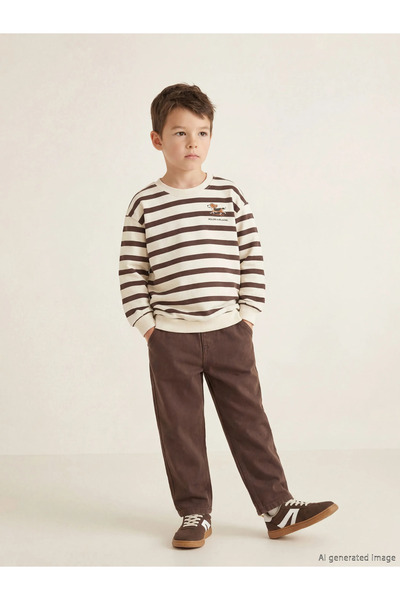 LC Waikiki Lcw Kids Beige Baggy Fit Boys' Trousers