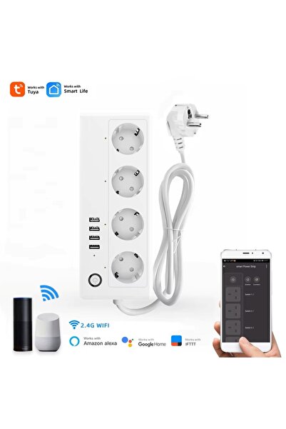 OEM Smart WiFi Power Strip, 16A, Wi-Fi, Tuya/Smart Life App, Compatible with ...