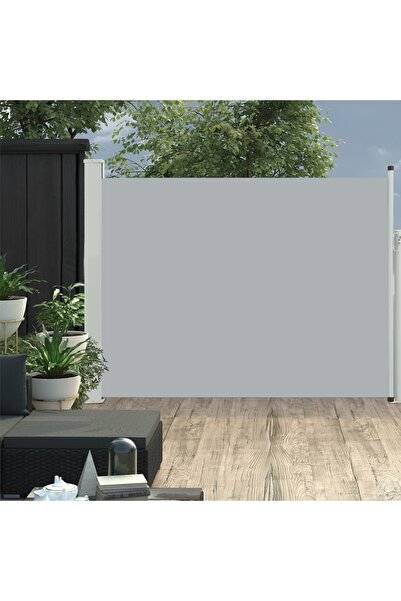 Concept Copertină laterală retractabilă de terasă, gri, 140 x 500 cm