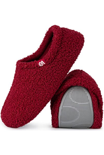 NO BRAND Women's Fuzzy Slippers Warm Comfy Memory Foam Non-slip House Shoes