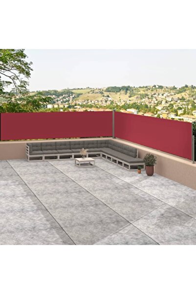 Concept Copertină laterală retractabilă, roșu, 117x1200 cm