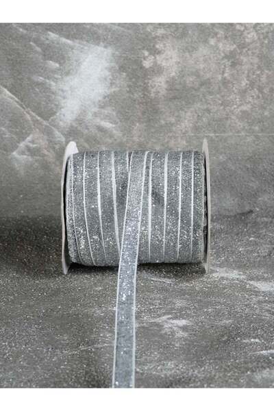 ARN Panglică decorativă din catifea, lățime 1 cm, 3 m, argintie
