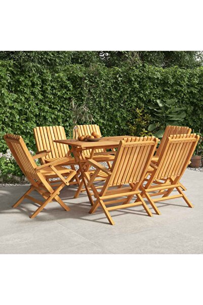 Concept Πτυσσόμενες καρέκλες κήπου, 6 τεμ., 61x67x90 εκ., από μασίφ ξύλο τικ