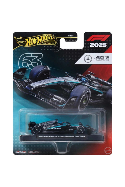 HOT WHEELS Premium 2025 Formula 1 Mercedes-Amg Petronas (#63) HRV11 - JKD80