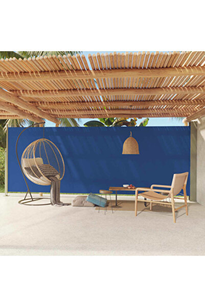 Concept Copertină laterală retractabilă de terasă, albastru, 200x600 cm