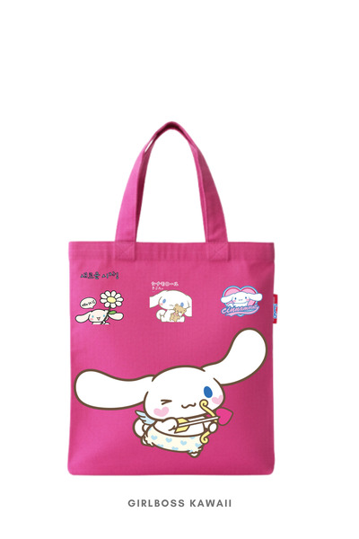 Girlboss Kawaii حقيبة سينامورول الصغيرة / حقيبة تابلت / حقيبة كتب / حقيبة تسو...