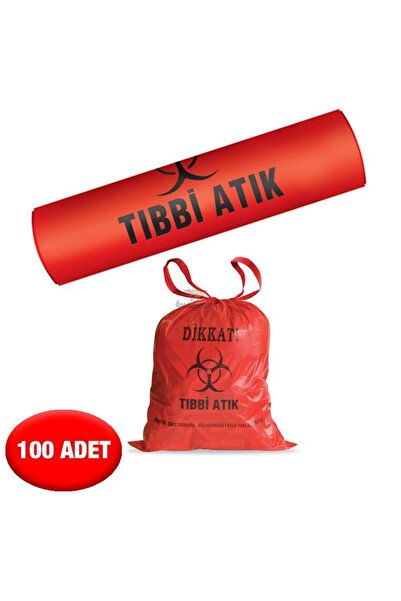 TR Tıbbi atık çöp torbası 80/110 büyük/ jumbo boy 100 adet