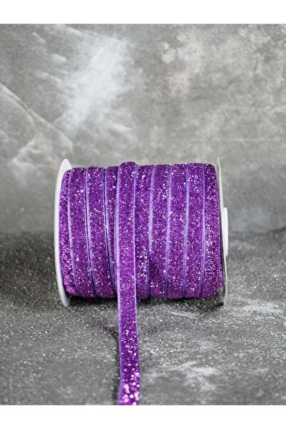 ARN 1 cm width Velvet Decorative Ribbon 1 m/purple