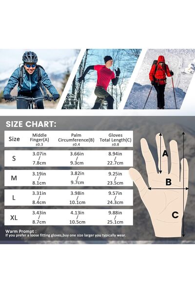 NO BRAND Warm Winter Touchscreen Gloves