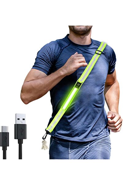 DAWRIS Reflective LED Belt Sash Safety Lights for Night Walkers High Visibili...