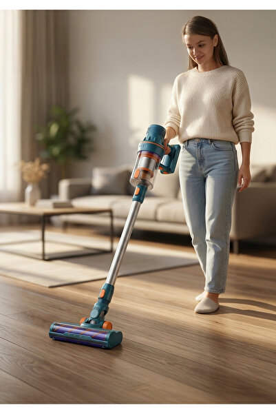 ROBO Hiking Serisi HD15 Şarjlı Dikey süpürge Turkuaz
