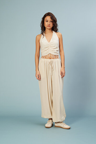 Nisan كتان بنطلون بالون مختلط الألوان